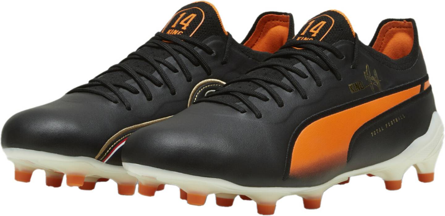 Chaussures de foot Intersport Puma King Ultimate Cruyff FG/AG (107826) black/white/rickie orange/gold/frosted ivory